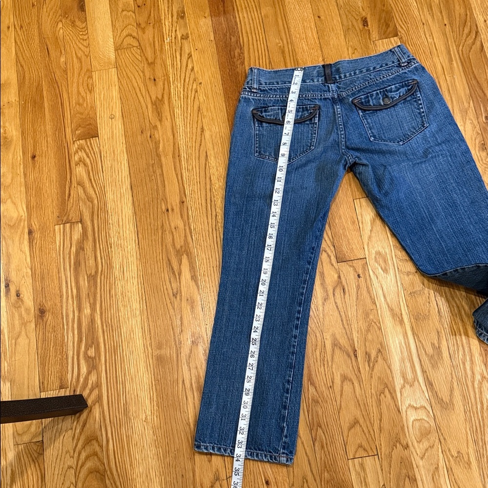 Abercrombie & Fitch Bootcut Jeans Y2K Low Rise Dark Wash Size 2 - Picture 7 of 7